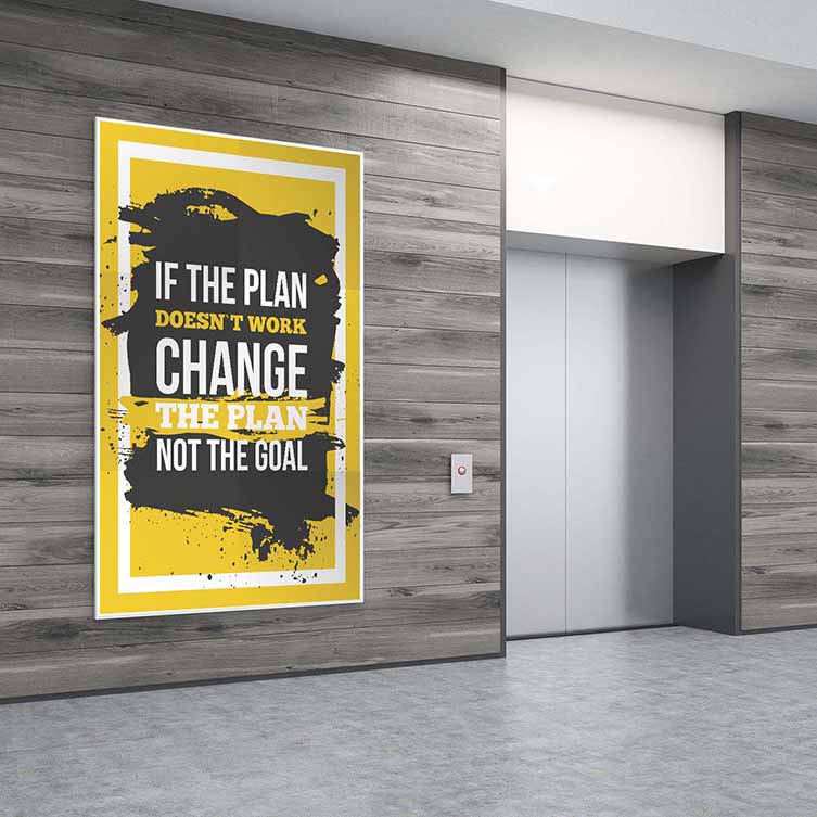 Planı Değiştir Hedefi Değil Motivasyon Duvar Kanvası – 3164