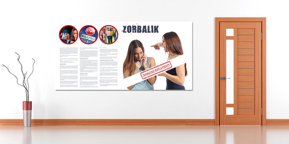 okul-duvar-giydirmeleri-4117-03 Zorbalık Sonlandırma Bilgilendirme Posteri 4117
