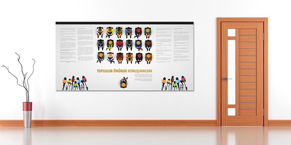 okul-duvar-kagitlari-3055-04 Topluluk Önünde Konuşma Korkusu Duvar Dekoru 3055