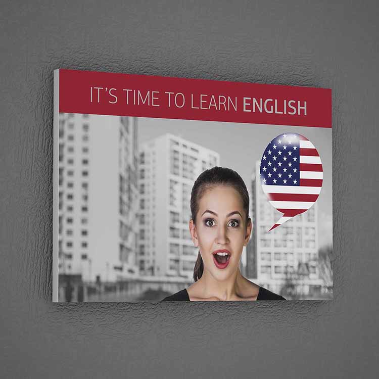 It's Time To Learn English Motivasyon Posteri – 3252