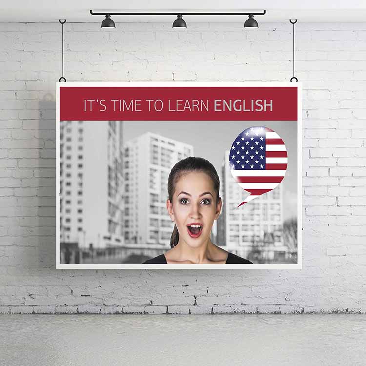 It's Time To Learn English Motivasyon Posteri – 3252