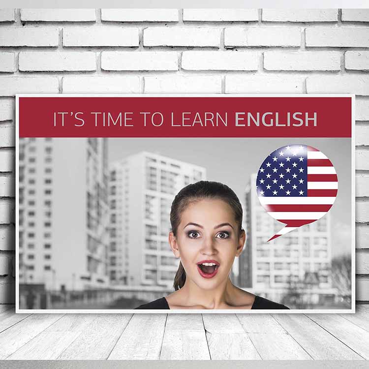 It's Time To Learn English Motivasyon Posteri – 3252