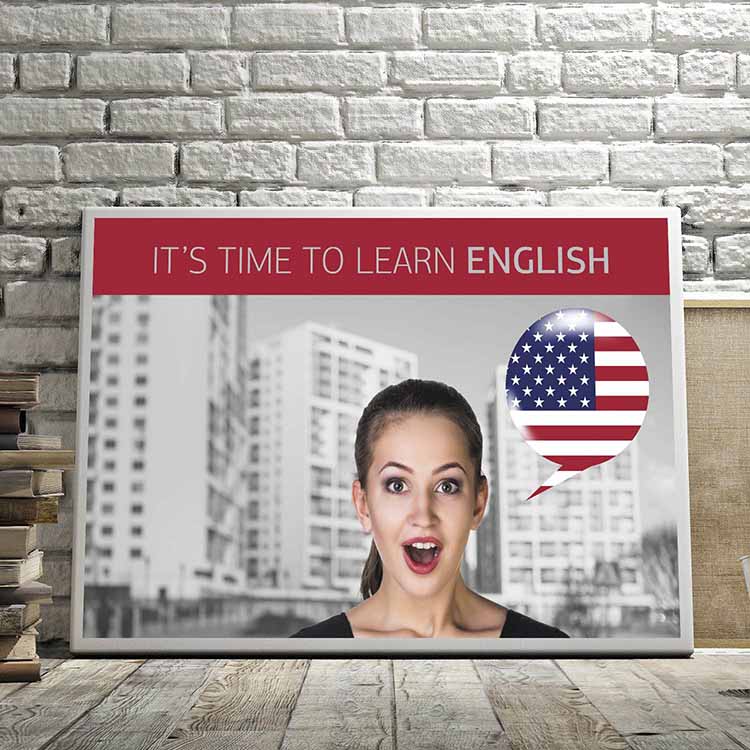 It's Time To Learn English Motivasyon Posteri – 3252