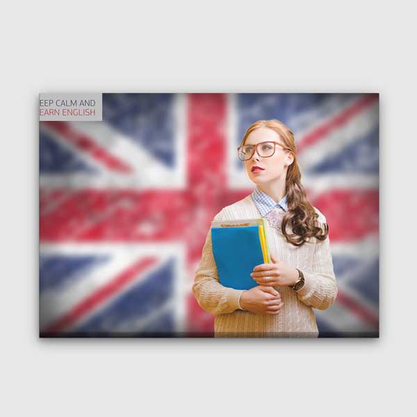 okul-duvar-kaplamalari-3253-00 Keep Calm and Learn English Duvar Kaplaması – 3253