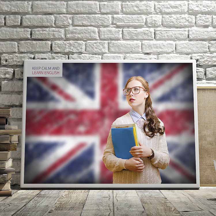 Keep Calm and Learn English Duvar Kaplaması – 3253