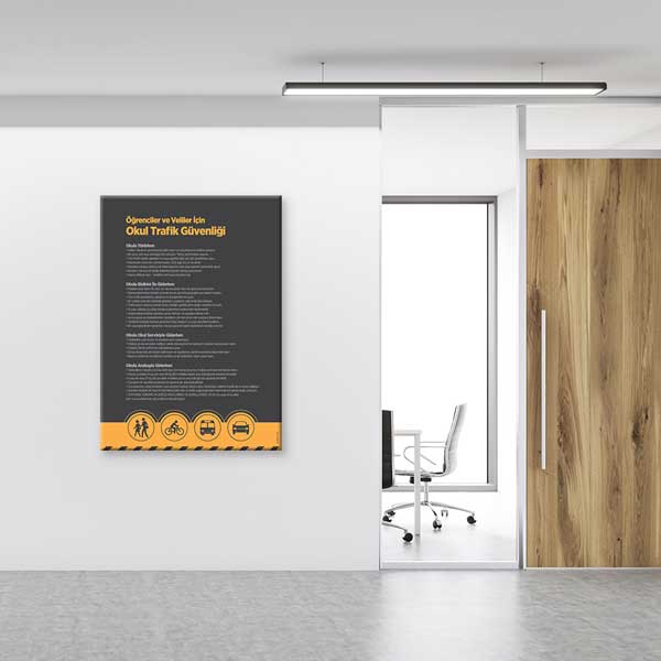 Okul Trafik Güvenliği Rehberi Posteri – B-737