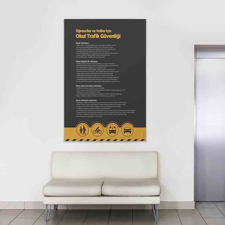 Okul Trafik Güvenliği Rehberi Posteri – B-737