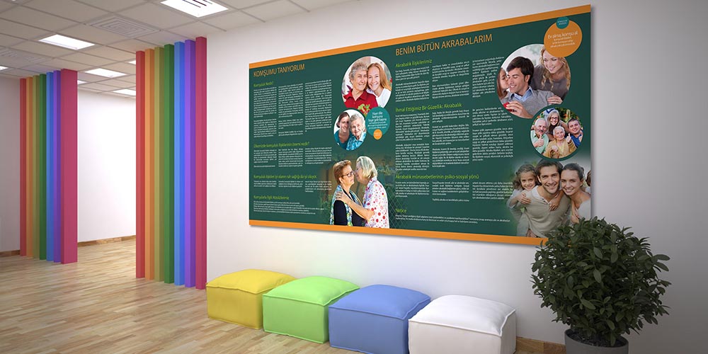 okul-duvar-susleme-a-807-01 Komşumu Tanıyorum & Benim Bütün Akrabalarım Temalı Okul Duvar Dekoru - Aile ve Komşuluk İlişkileri Posteri A-807