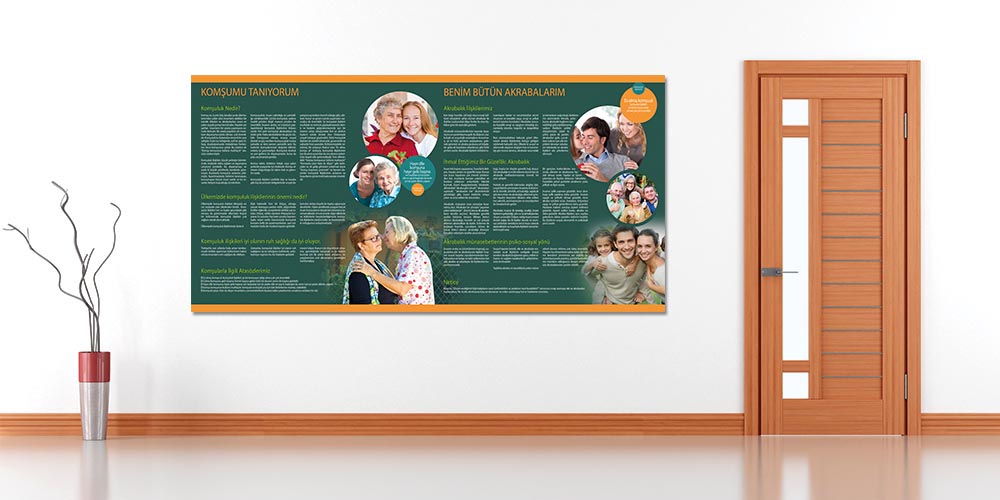 okul-duvar-susleme-a-807-03 Komşumu Tanıyorum & Benim Bütün Akrabalarım Temalı Okul Duvar Dekoru - Aile ve Komşuluk İlişkileri Posteri A-807