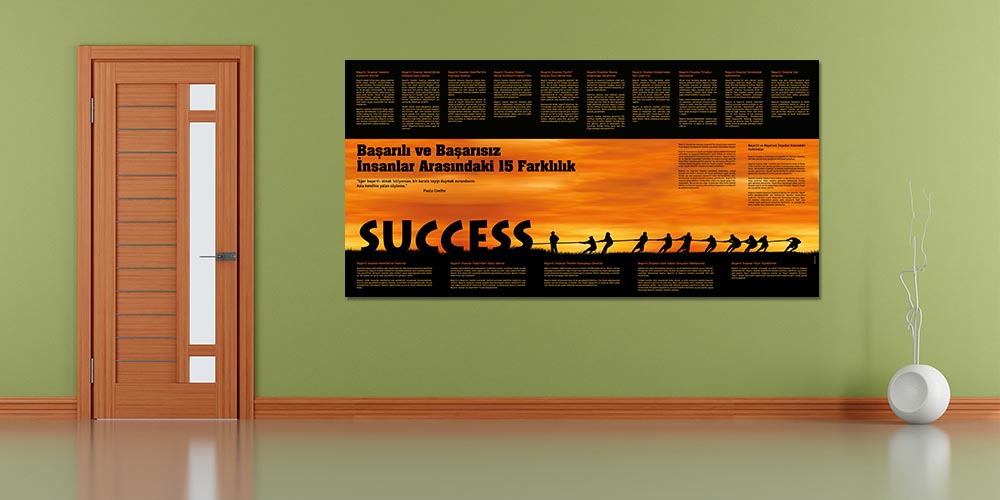 Başarılı ve Başarısız İnsanlar Arasındaki 15 Farklılık Duvar Dekoru 3078