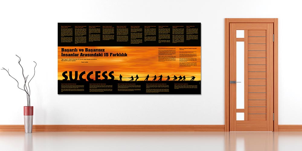Başarılı ve Başarısız İnsanlar Arasındaki 15 Farklılık Duvar Dekoru 3078