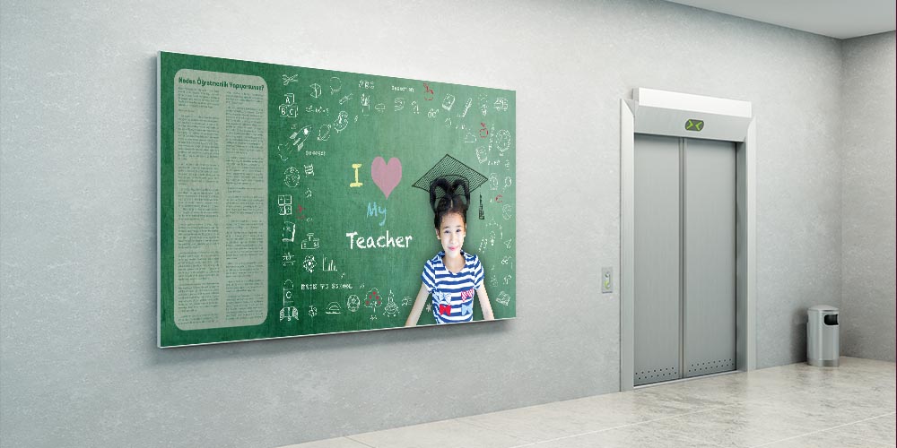 Öğretmen Sevgisi ve Eğitim Temalı Dekoratif Poster  3130