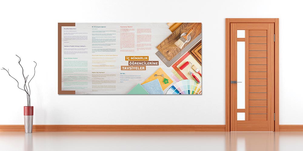 İç Mimarlık Öğrencilerine Tavsiyeler Posteri - Eğitim ve Rehberlik 3273