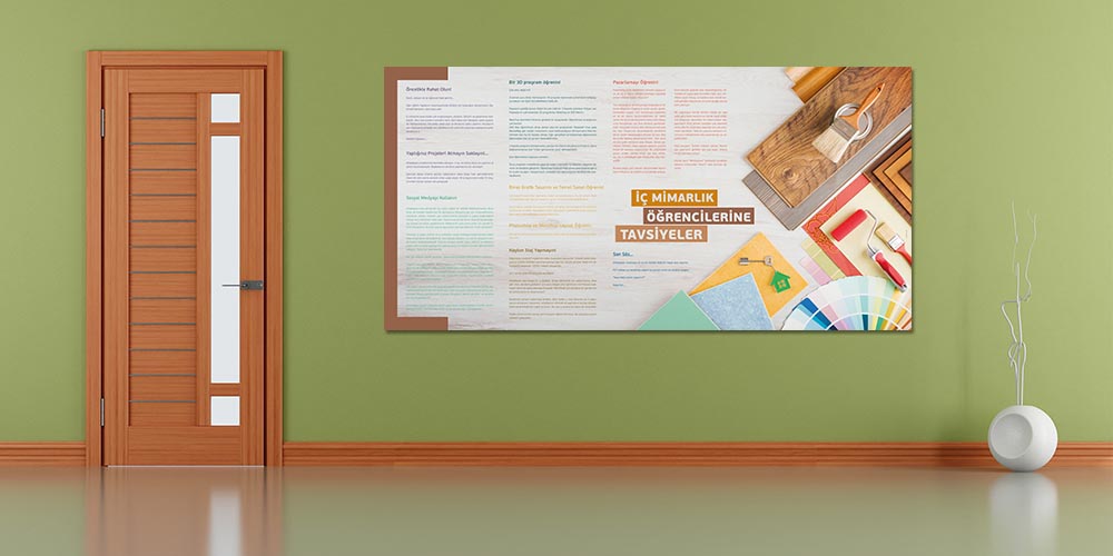 İç Mimarlık Öğrencilerine Tavsiyeler Posteri - Eğitim ve Rehberlik 3273