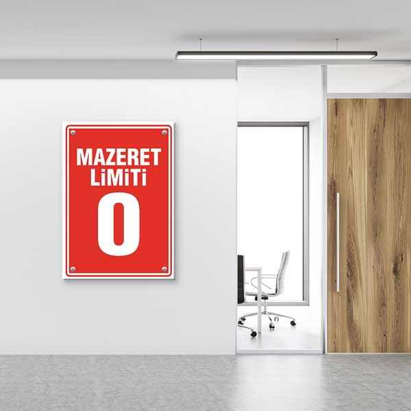 Mazeret Limiti 0 Motivasyon Poster Tablo – B-974