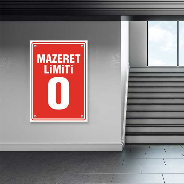 Mazeret Limiti 0 Motivasyon Poster Tablo – B-974