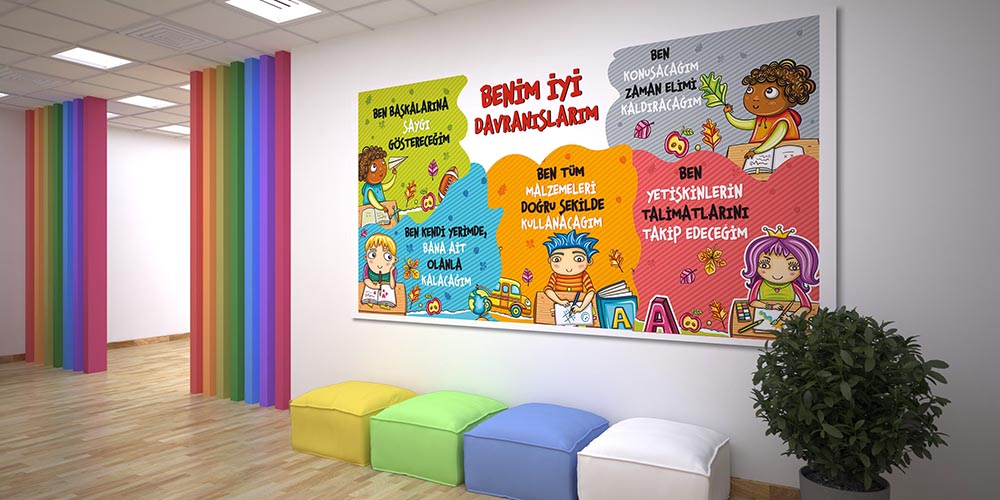 Benim İyi Davranışlarım Posteri - Okul ve Sınıf Davranış Kuralları A-809