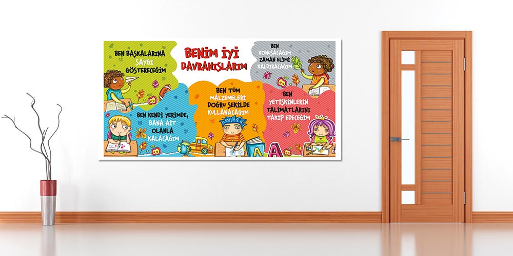 Benim İyi Davranışlarım Posteri - Okul ve Sınıf Davranış Kuralları A-809