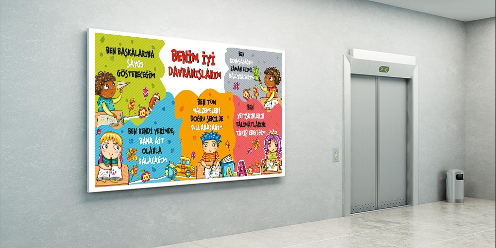 Benim İyi Davranışlarım Posteri - Okul ve Sınıf Davranış Kuralları A-809