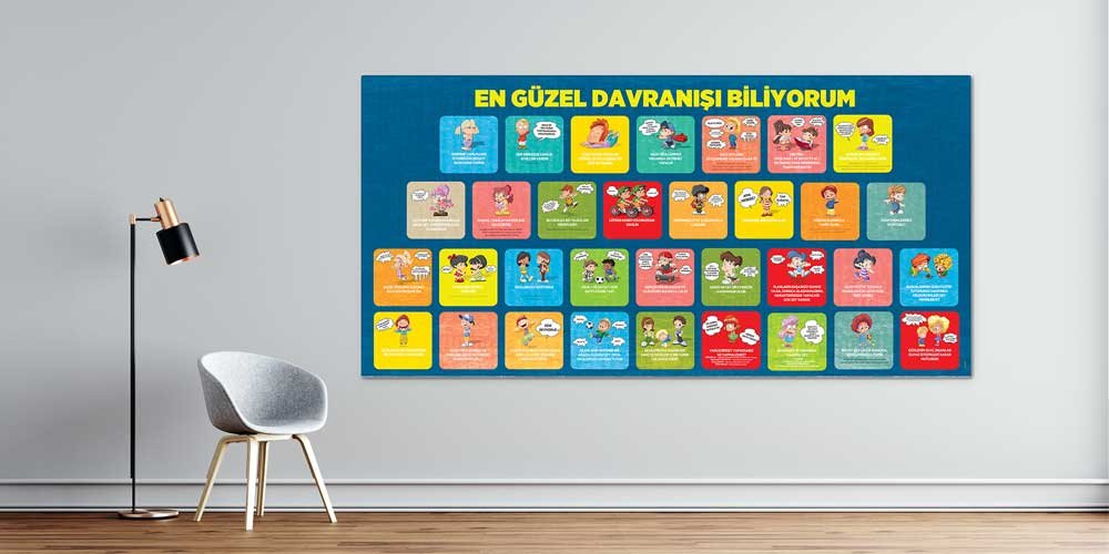 En Güzel Davranışı Biliyorum Posteri - Okul ve Sınıf Davranış Eğitimi A-811
