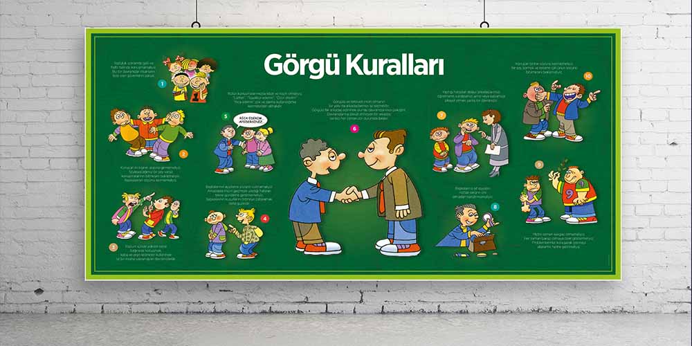 Görgü Kuralları Posteri - Okul ve Sınıf Davranış Eğitimi A-812
