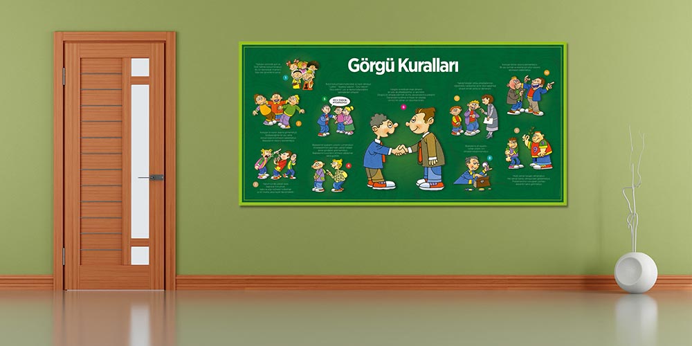 Görgü Kuralları Posteri - Okul ve Sınıf Davranış Eğitimi A-812
