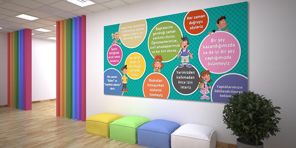 İyi Davranış Kuralları Posteri - Okul ve Sınıf Eğitimi A-813