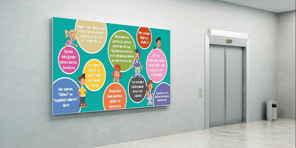 İyi Davranış Kuralları Posteri - Okul ve Sınıf Eğitimi A-813