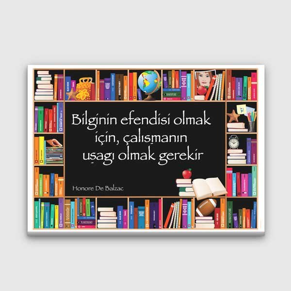 Honoré de Balzac "Bilginin Efendisi" Eğitim ve Motivasyon Posteri – D-118