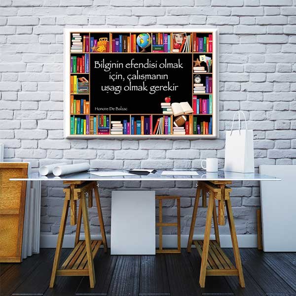 Honoré de Balzac "Bilginin Efendisi" Eğitim ve Motivasyon Posteri – D-118