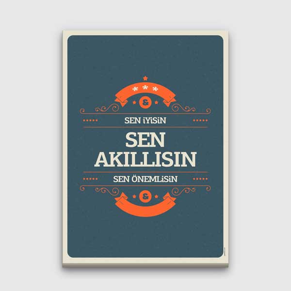 "Sen İyisin, Akıllısın, Önemlisin" Motivasyon ve Kendine Güven Tablosu – B-891