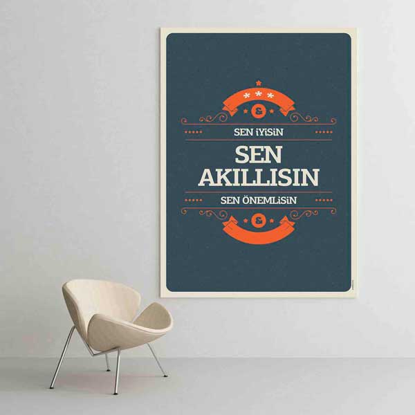 "Sen İyisin, Akıllısın, Önemlisin" Motivasyon ve Kendine Güven Tablosu – B-891