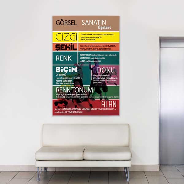 Görsel Sanatın Öğeleri Eğitim Tablosu – B-103