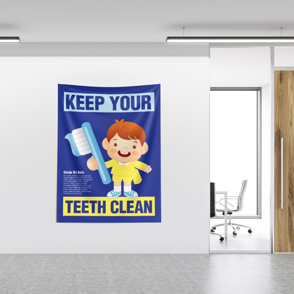 Çocuk Diş Sağlığı Eğitici Duvar Örtüsü 8481