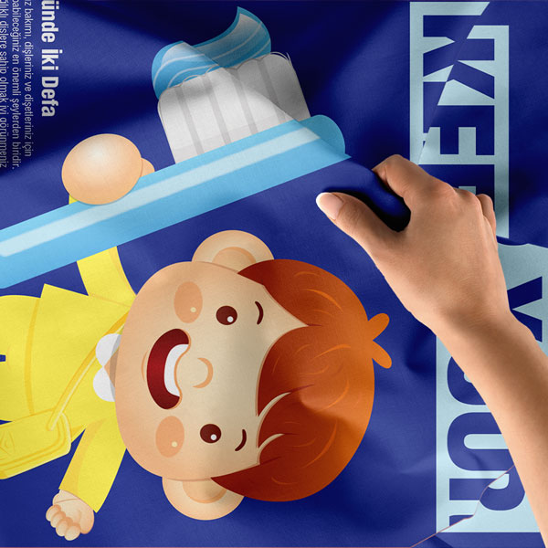 Çocuk Diş Sağlığı Eğitici Duvar Örtüsü 8481