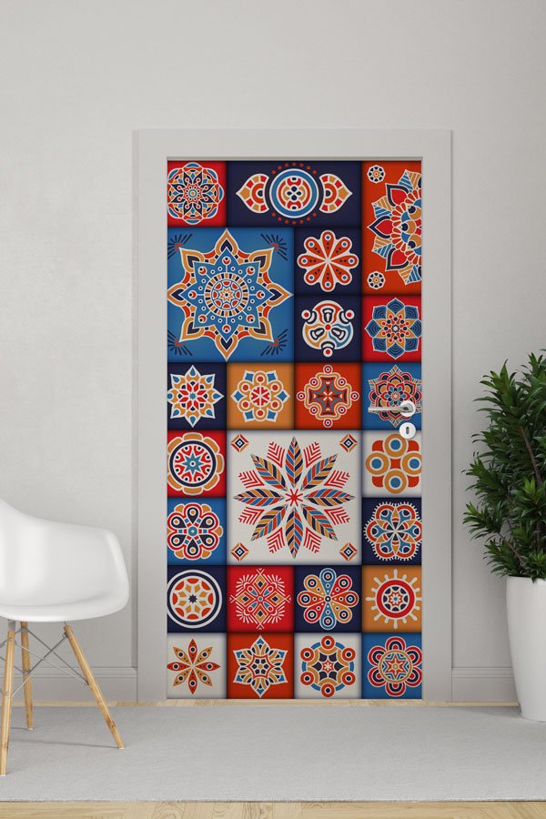 Desenli İslami Sanat Kapı Giydirme 9514