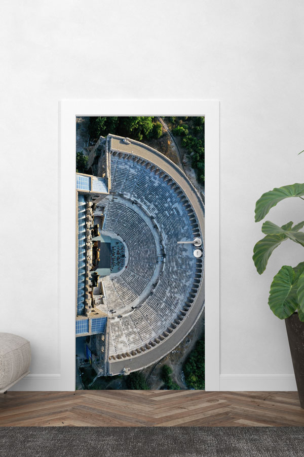 Antik Amfitiyatro Havadan Görünüm Tarihi Kapı Giydirme 9737