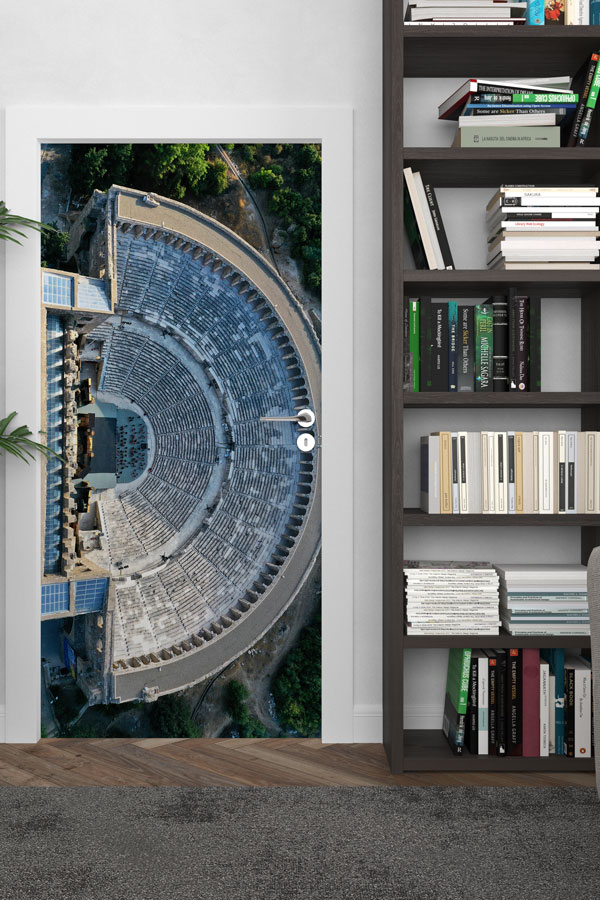 Antik Amfitiyatro Havadan Görünüm Tarihi Kapı Giydirme 9737