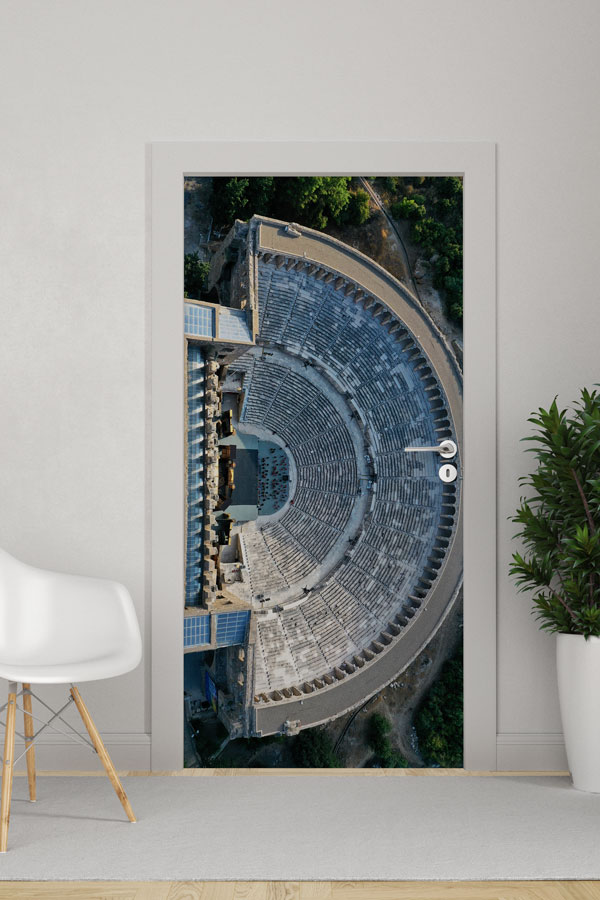 Antik Amfitiyatro Havadan Görünüm Tarihi Kapı Giydirme 9737