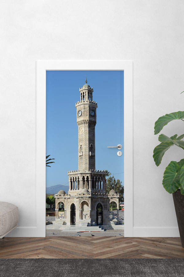 İzmir Saat Kulesi Manzaralı Kapı Giydirme 9757