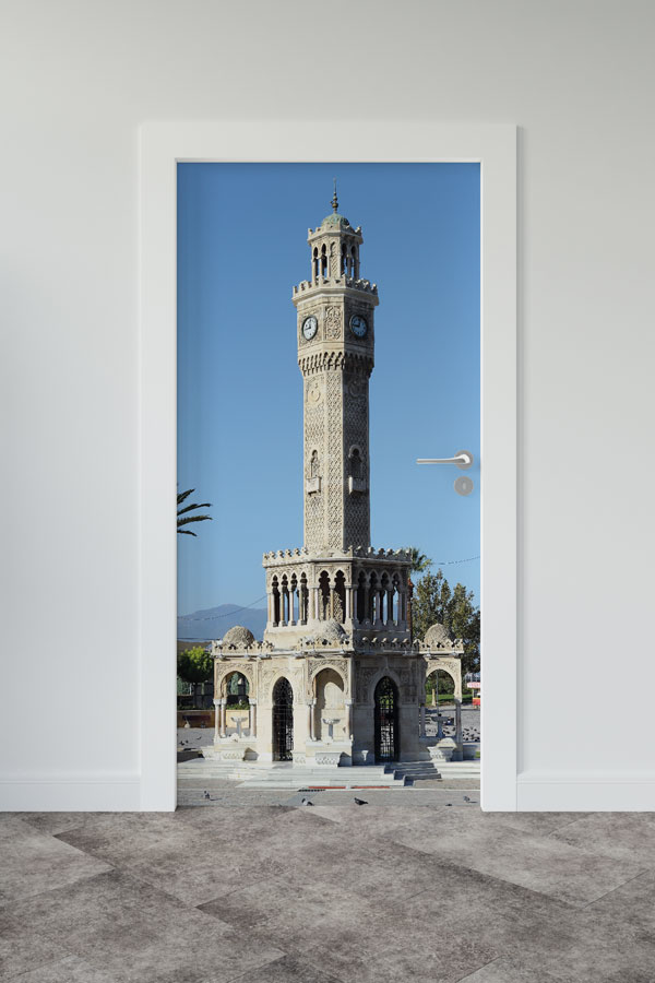 İzmir Saat Kulesi Manzaralı Kapı Giydirme 9757