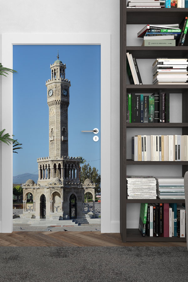 İzmir Saat Kulesi Manzaralı Kapı Giydirme 9757