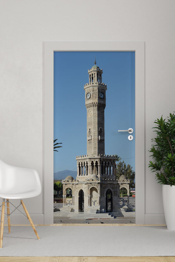 İzmir Saat Kulesi Manzaralı Kapı Giydirme 9757