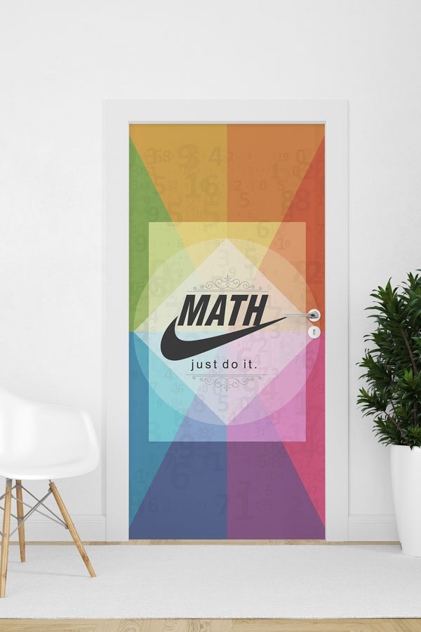 Matematik Temalı Okul Kapı Giydirme 8527