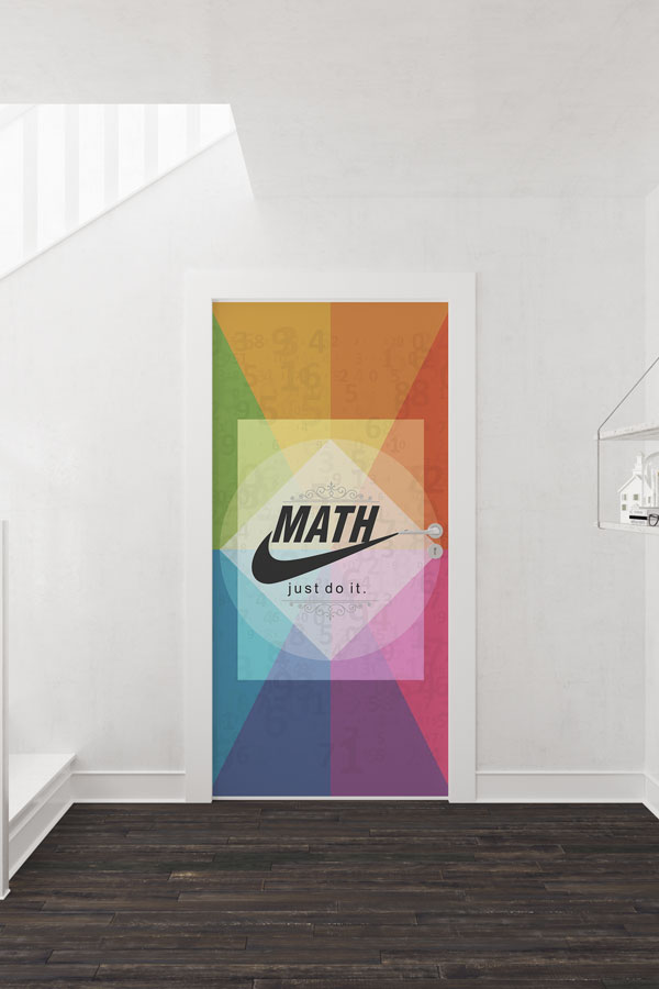 Matematik Temalı Okul Kapı Giydirme 8527