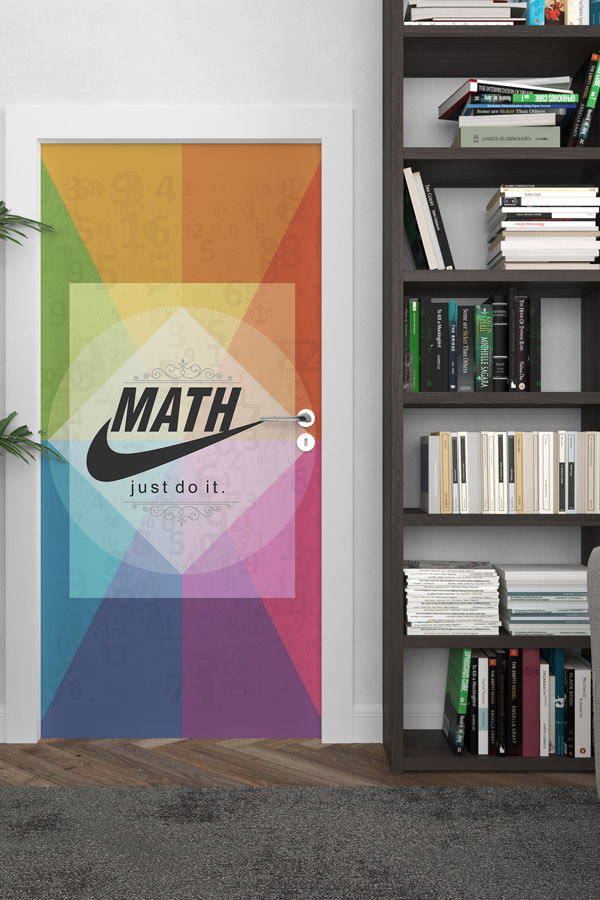 Matematik Temalı Okul Kapı Giydirme 8527