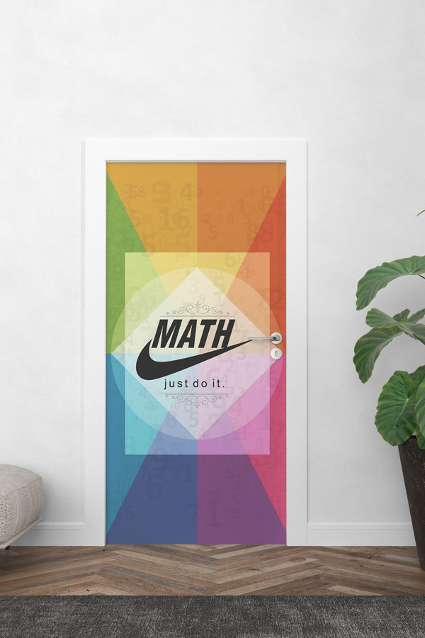 Matematik Temalı Okul Kapı Giydirme 8527