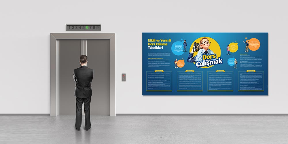 Etkili ve Verimli Ders Çalışma Teknikleri Posteri - Okul ve Eğitim A-801