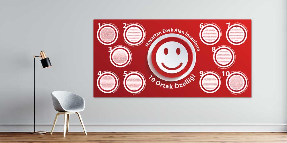 Hayattan Zevk Alan İnsanların 10 Ortak Özelliği Duvar Dekoru 3084