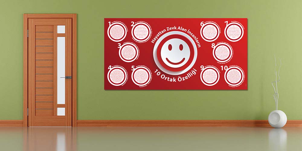 Hayattan Zevk Alan İnsanların 10 Ortak Özelliği Duvar Dekoru 3084